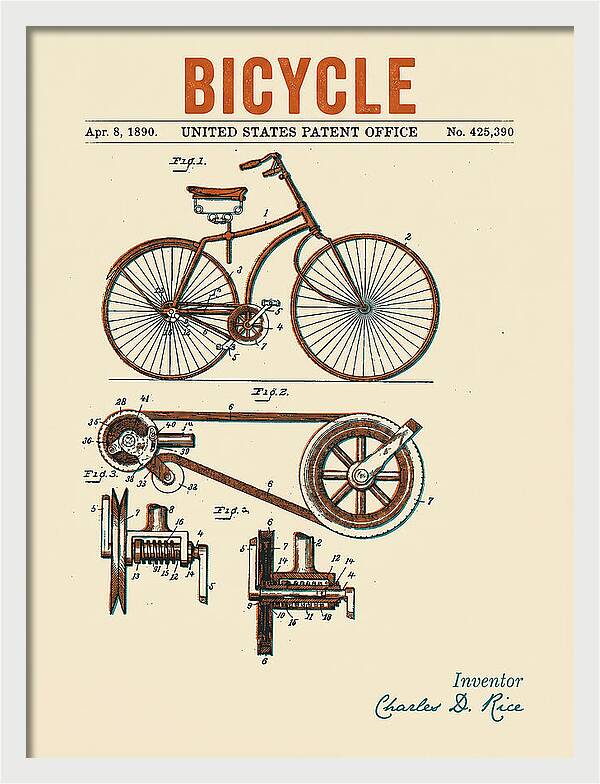 Bicycle Retro Patent Us425390a