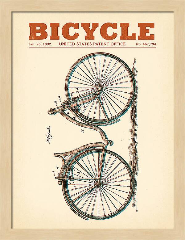 Bicycle Retro Patent Us467794a