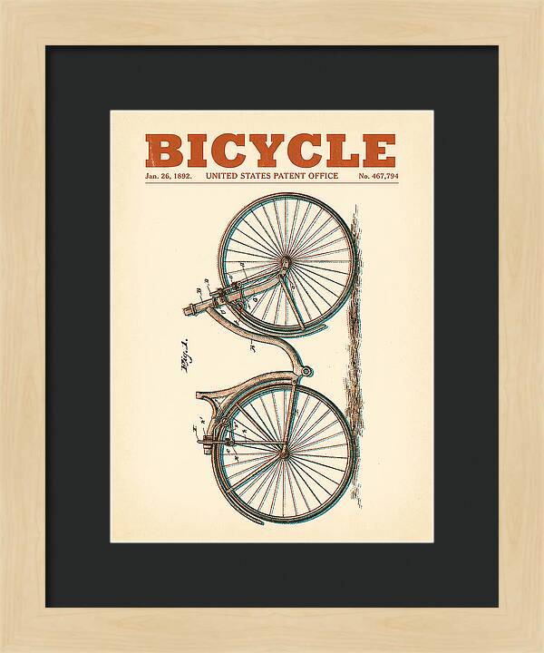 Bicycle Retro Patent Us467794a