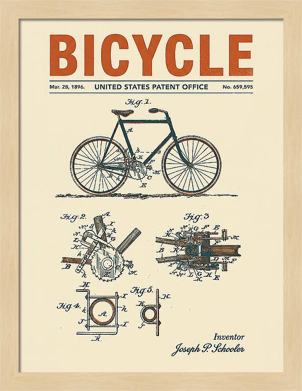 Bicycle Retro Patent Us659595a