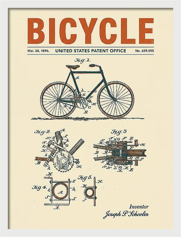 Bicycle Retro Patent Us659595a