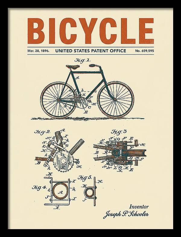 Bicycle Retro Patent Us659595a