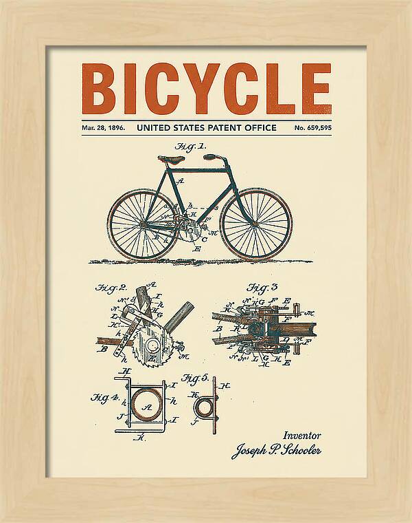 Bicycle Retro Patent Us659595a