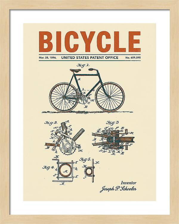 Bicycle Retro Patent Us659595a