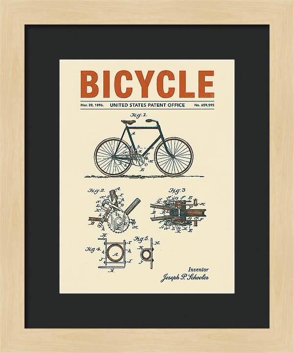 Bicycle Retro Patent Us659595a