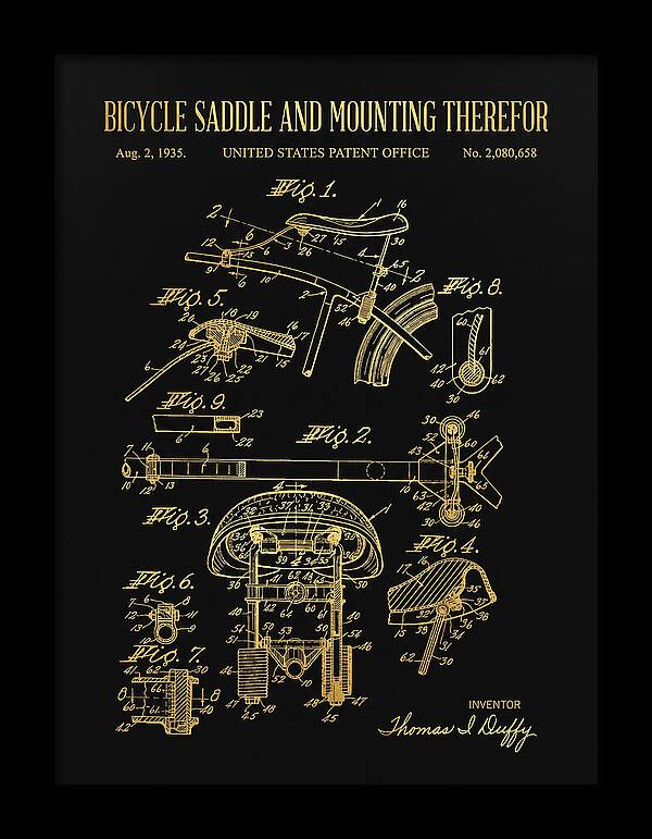 Bicycle Saddle And Mounting Therefor Gold Patent Us2080658a