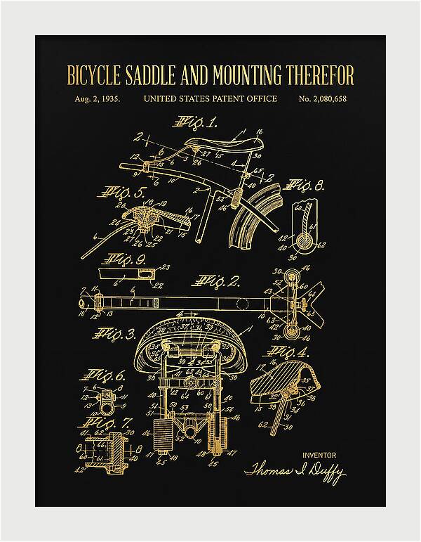 Bicycle Saddle And Mounting Therefor Gold Patent Us2080658a
