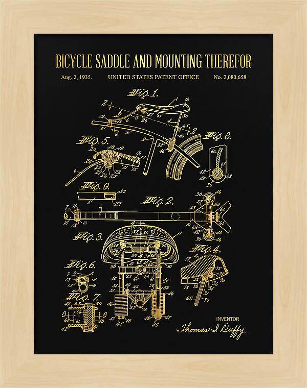 Bicycle Saddle And Mounting Therefor Gold Patent Us2080658a