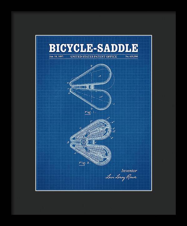 Bicycle Saddle Blueprint Patent Us635598a