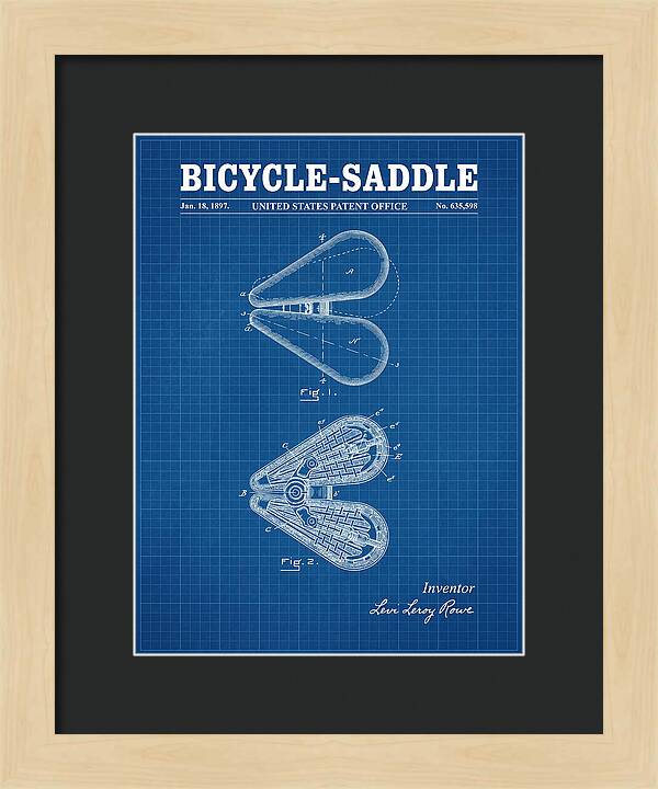 Bicycle Saddle Blueprint Patent Us635598a