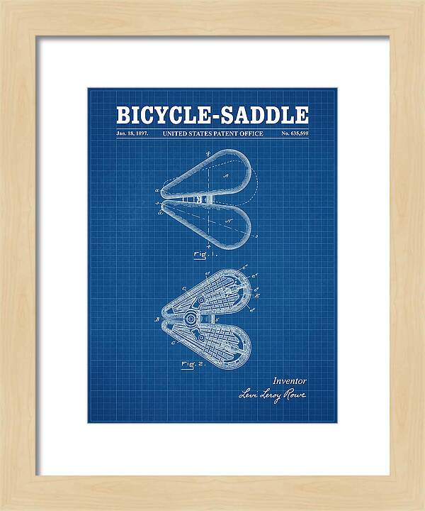 Bicycle Saddle Blueprint Patent Us635598a