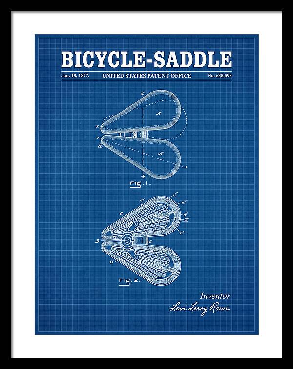 Bicycle Saddle Blueprint Patent Us635598a