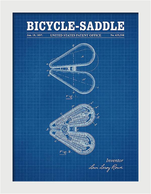 Bicycle Saddle Blueprint Patent Us635598a