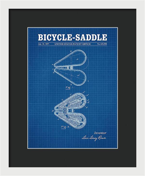 Bicycle Saddle Blueprint Patent Us635598a