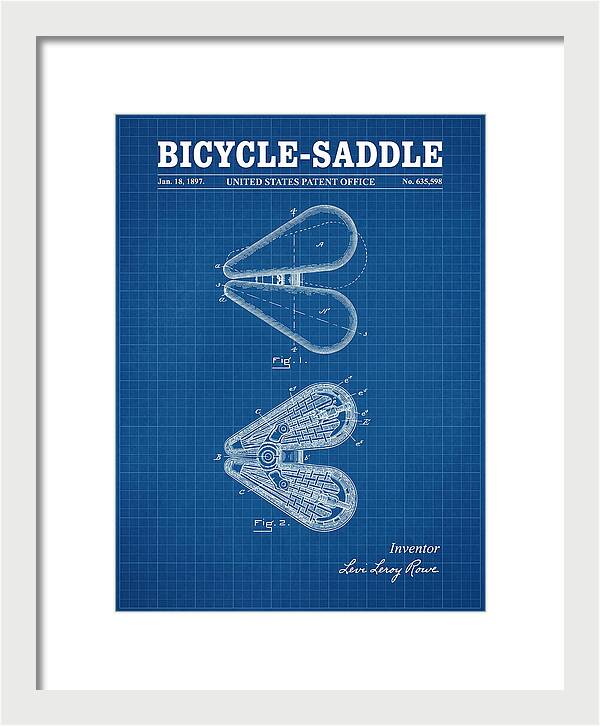 Bicycle Saddle Blueprint Patent Us635598a