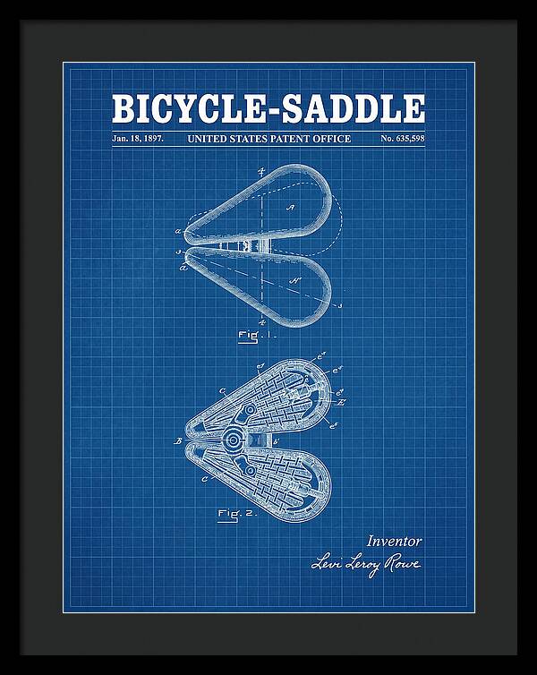 Bicycle Saddle Blueprint Patent Us635598a