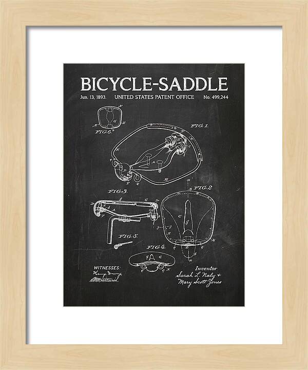 Bicycle Saddle Chalkboard Patent Us499244a