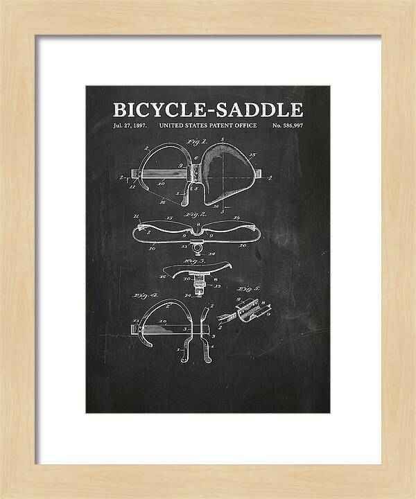 Bicycle Saddle Chalkboard Patent Us586997a