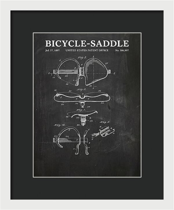 Bicycle Saddle Chalkboard Patent Us586997a