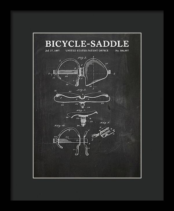 Bicycle Saddle Chalkboard Patent Us586997a