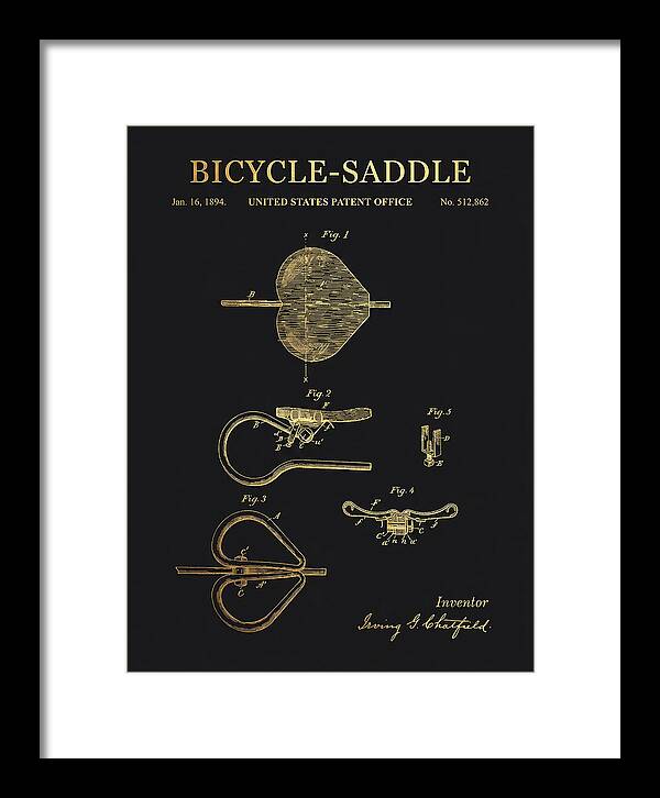 Bicycle Saddle Gold Patent Us512862a