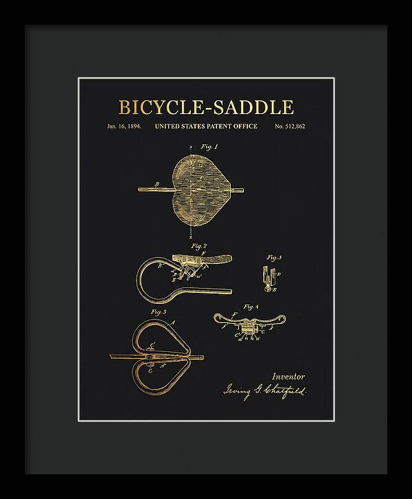 Bicycle Saddle Gold Patent Us512862a
