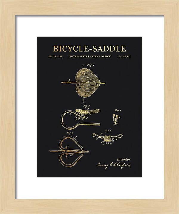 Bicycle Saddle Gold Patent Us512862a