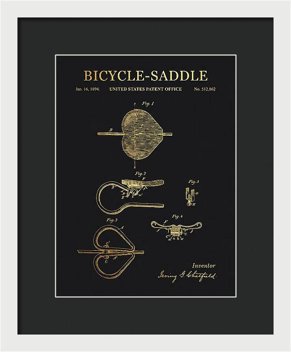 Bicycle Saddle Gold Patent Us512862a