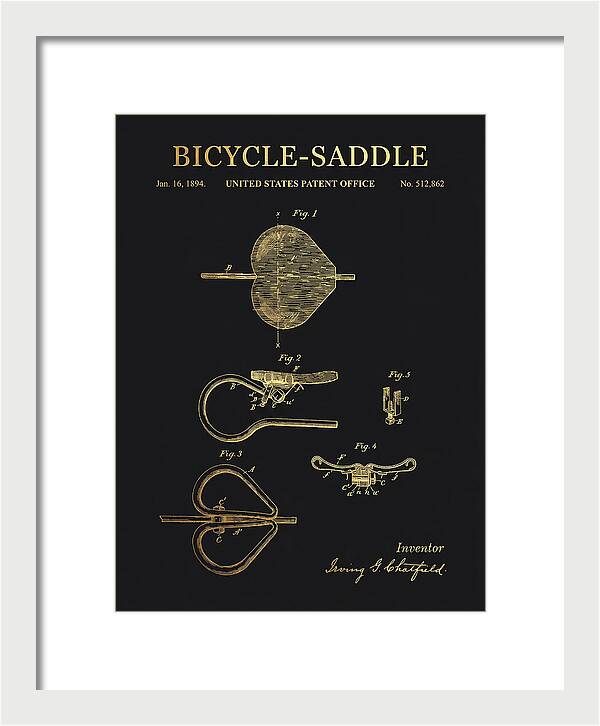 Bicycle Saddle Gold Patent Us512862a
