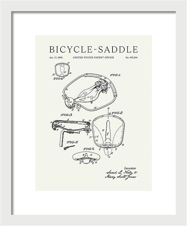 Bicycle Saddle Minimalist Patent Us499244a