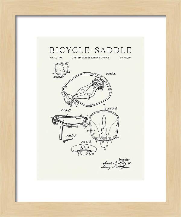 Bicycle Saddle Minimalist Patent Us499244a