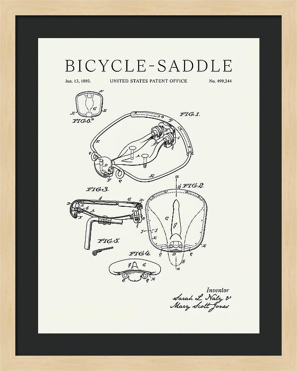 Bicycle Saddle Minimalist Patent Us499244a