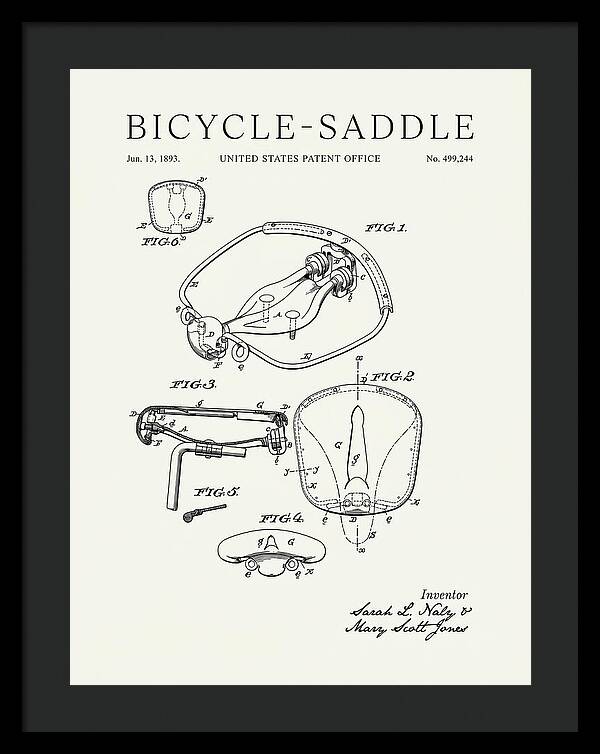 Bicycle Saddle Minimalist Patent Us499244a