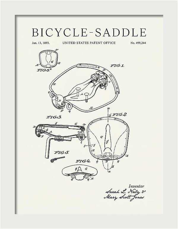 Bicycle Saddle Minimalist Patent Us499244a
