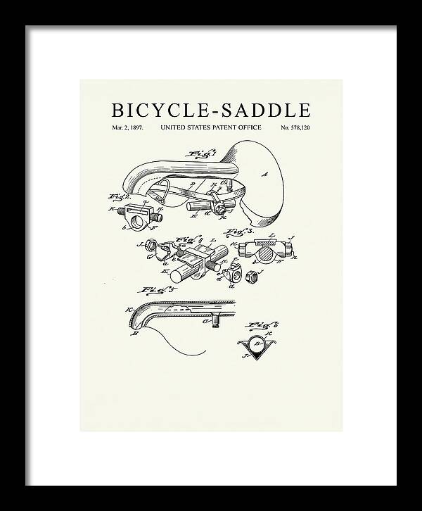 Bicycle Saddle Minimalist Patent Us578120a