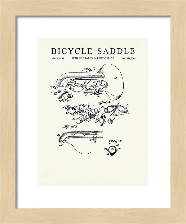 Bicycle Saddle Minimalist Patent Us578120a