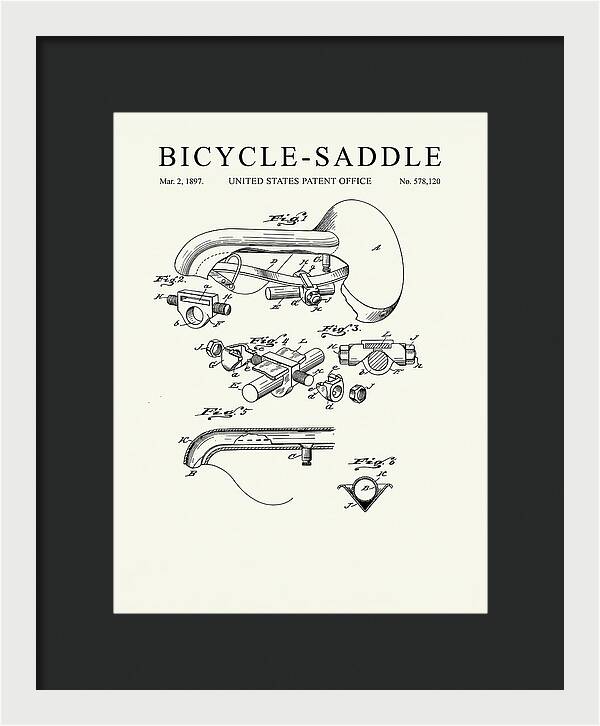 Bicycle Saddle Minimalist Patent Us578120a