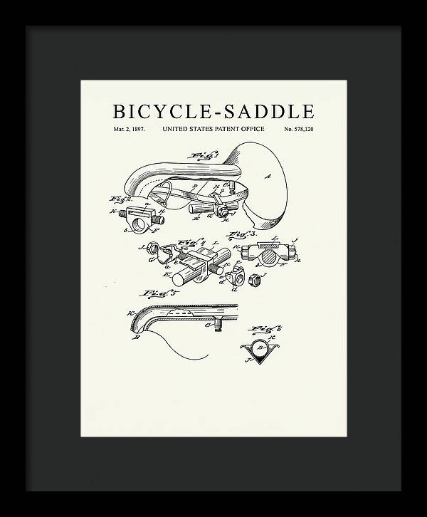 Bicycle Saddle Minimalist Patent Us578120a