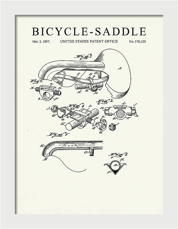 Bicycle Saddle Minimalist Patent Us578120a