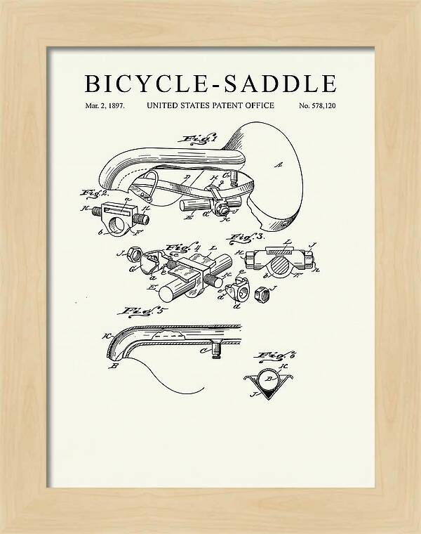 Bicycle Saddle Minimalist Patent Us578120a
