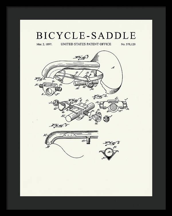 Bicycle Saddle Minimalist Patent Us578120a