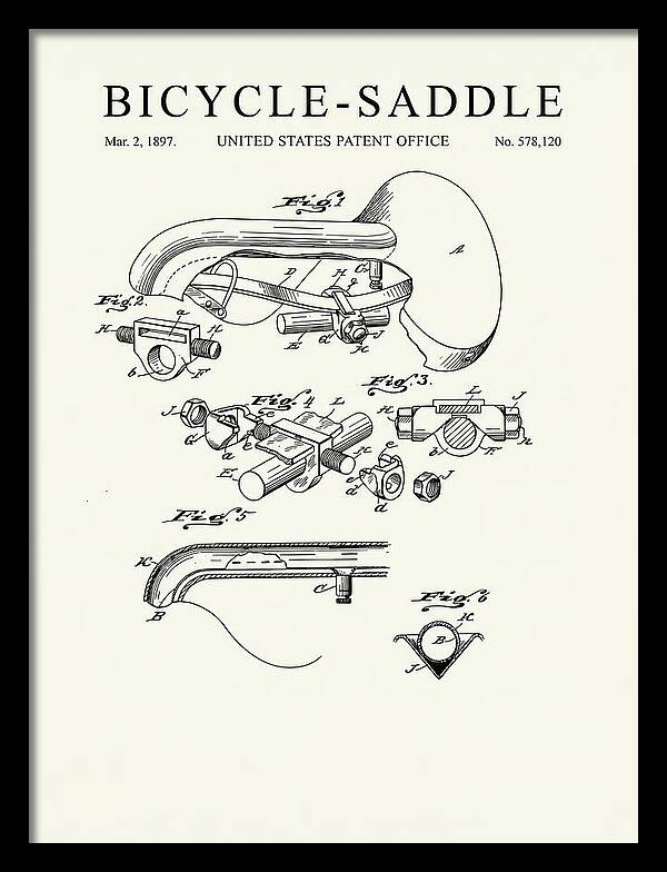 Bicycle Saddle Minimalist Patent Us578120a