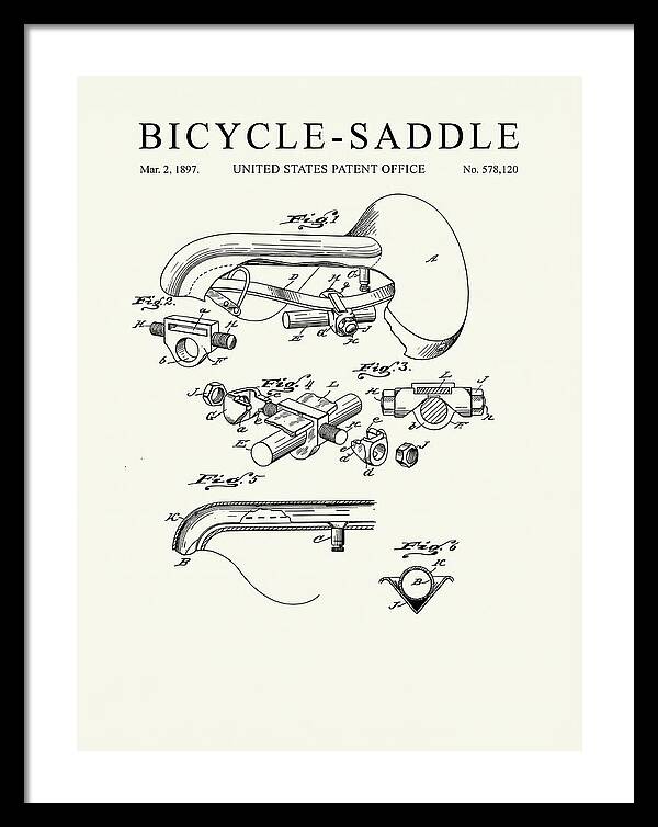 Bicycle Saddle Minimalist Patent Us578120a