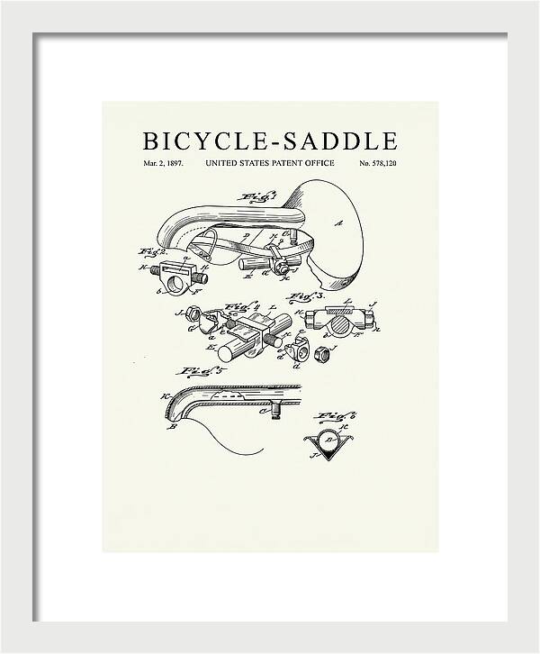 Bicycle Saddle Minimalist Patent Us578120a