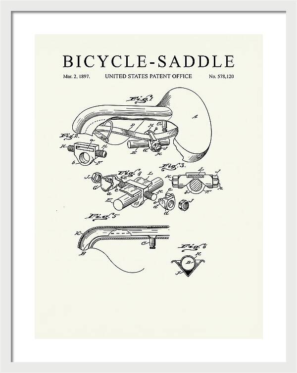 Bicycle Saddle Minimalist Patent Us578120a