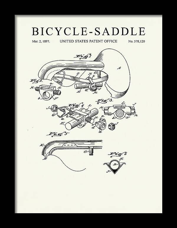 Bicycle Saddle Minimalist Patent Us578120a