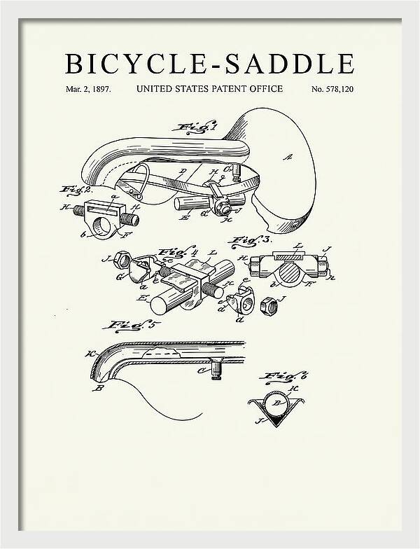 Bicycle Saddle Minimalist Patent Us578120a