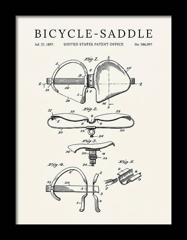 Bicycle Saddle Minimalist Patent Us586997a