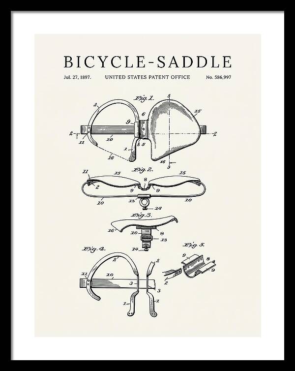 Bicycle Saddle Minimalist Patent Us586997a