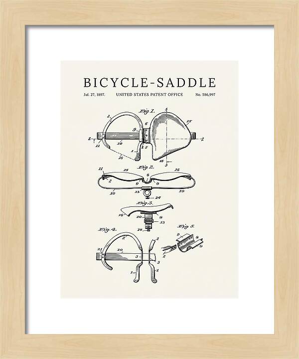 Bicycle Saddle Minimalist Patent Us586997a